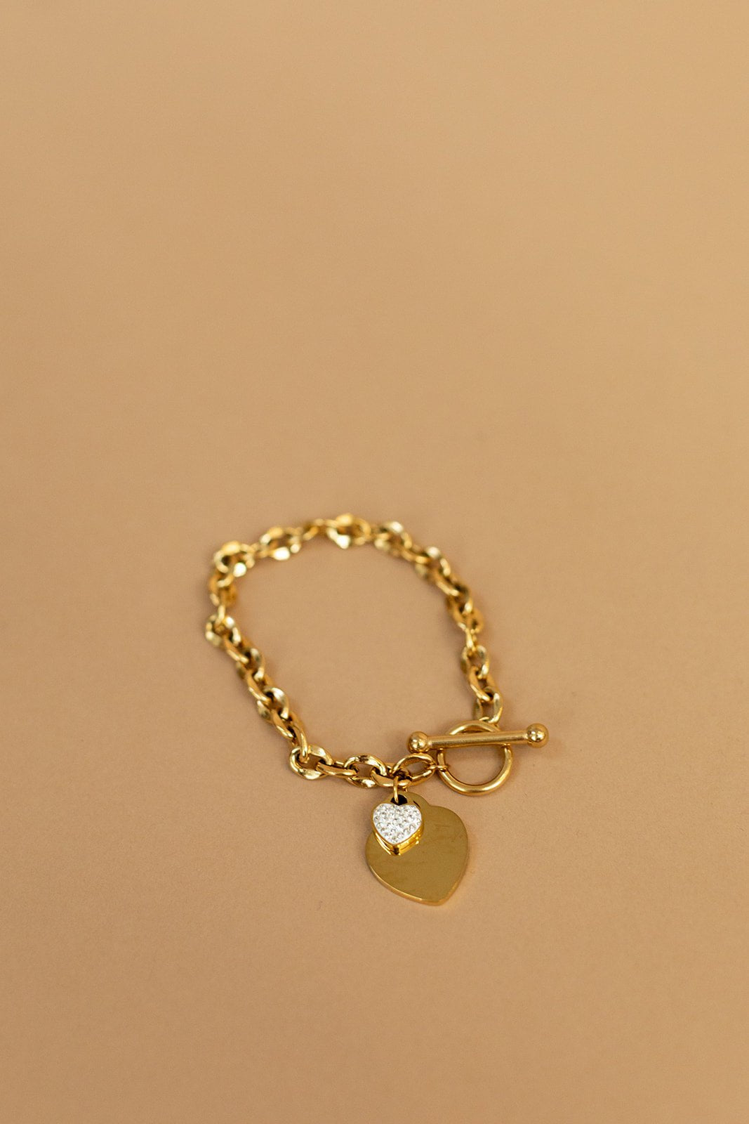 Chunky Chain Heart Bracelet — Brooklyn Blush, Draper Utah