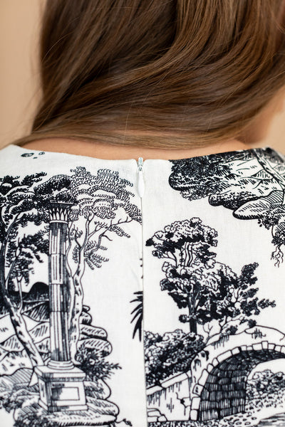 Sofia Toile Midi Dress