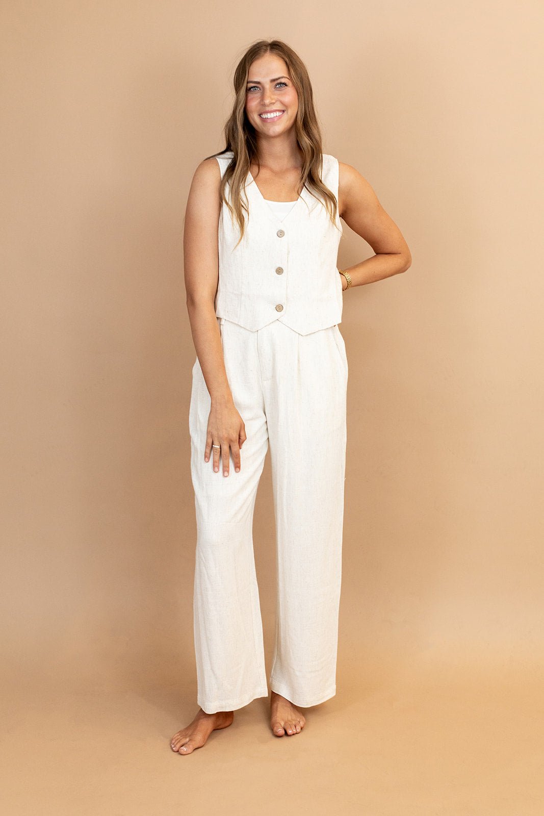 Perri Linen Vest — Brooklyn Blush women's boutique, Draper Utah