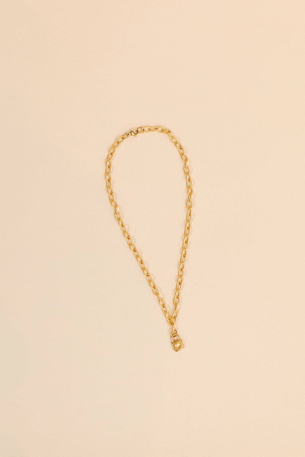 Chain necklace with Lock — Brooklyn Blush, Draper Utah