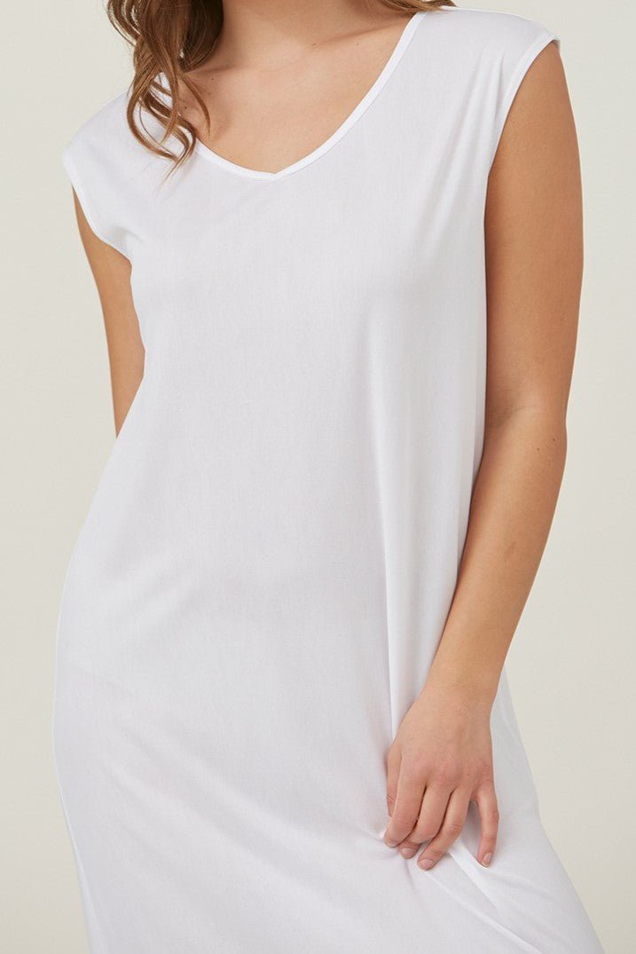 White temple dress slip — layering slip for LDS temple dresses, view 3