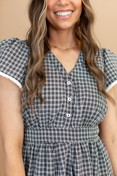 Rayla Plaid Tiered Dress