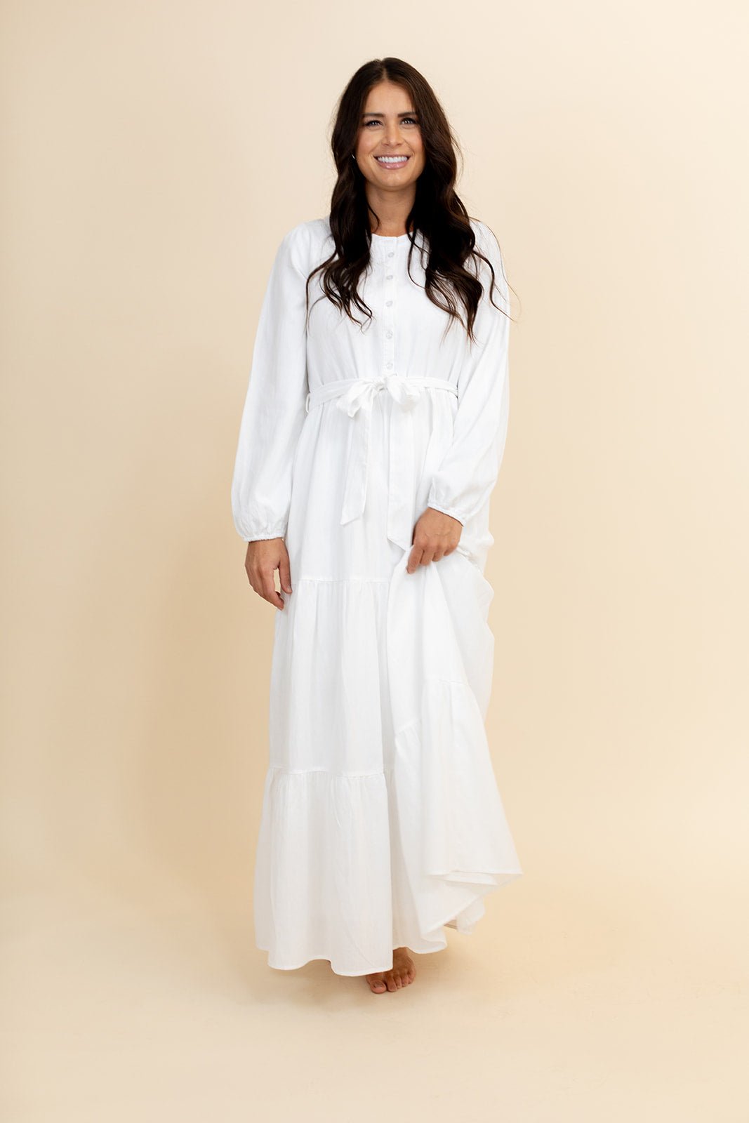 Vivian Temple Dress — white LDS temple dress from Brooklyn Blush in Draper, Utah