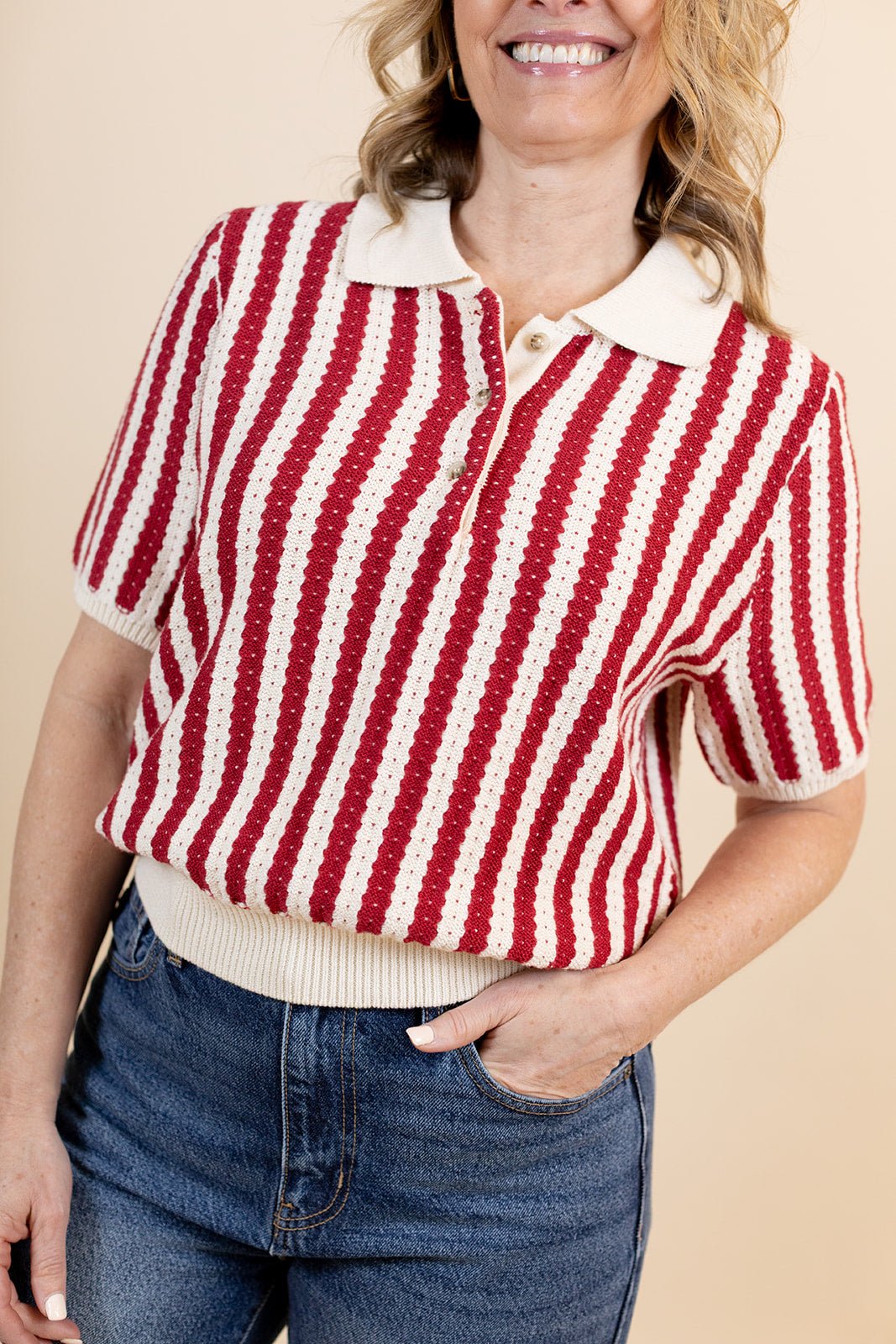 Melina Stripe Knit Top