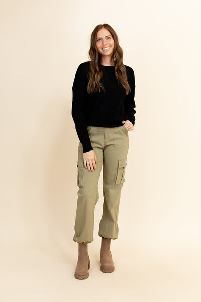 Kodi Textured Sweater in Black