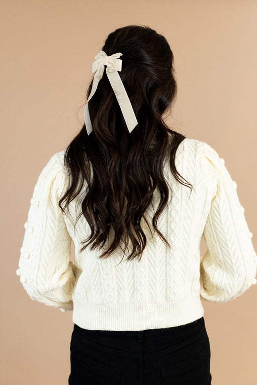 Cream Bow — Brooklyn Blush, Draper Utah