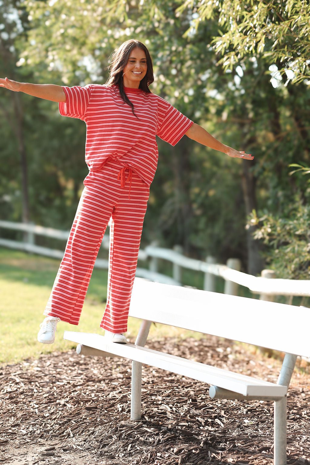 Brianne Pants in Red/Pink