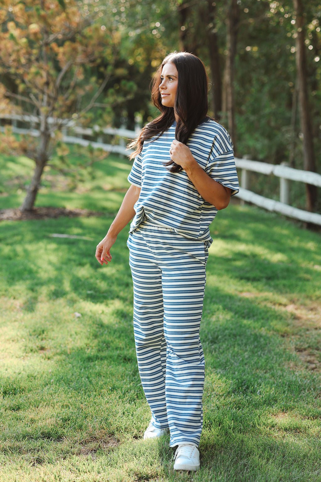 Brianne Pants in Dusty Blue