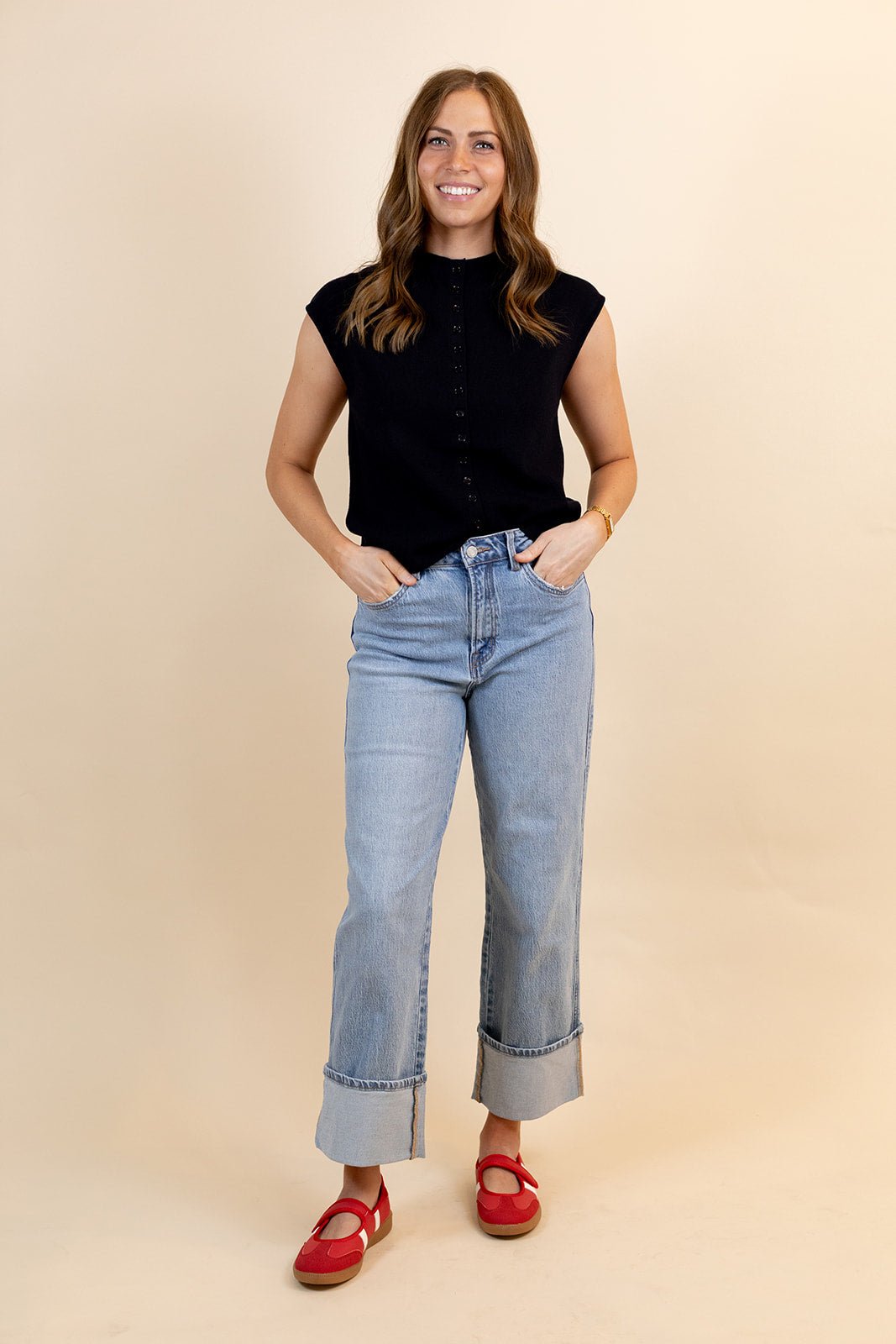 Tyra Super High Rise Cuff Jean