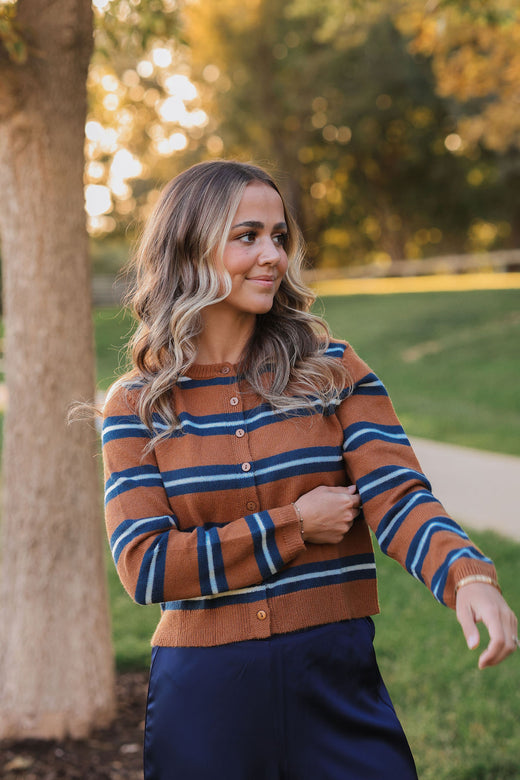 Chari Striped Cardigan