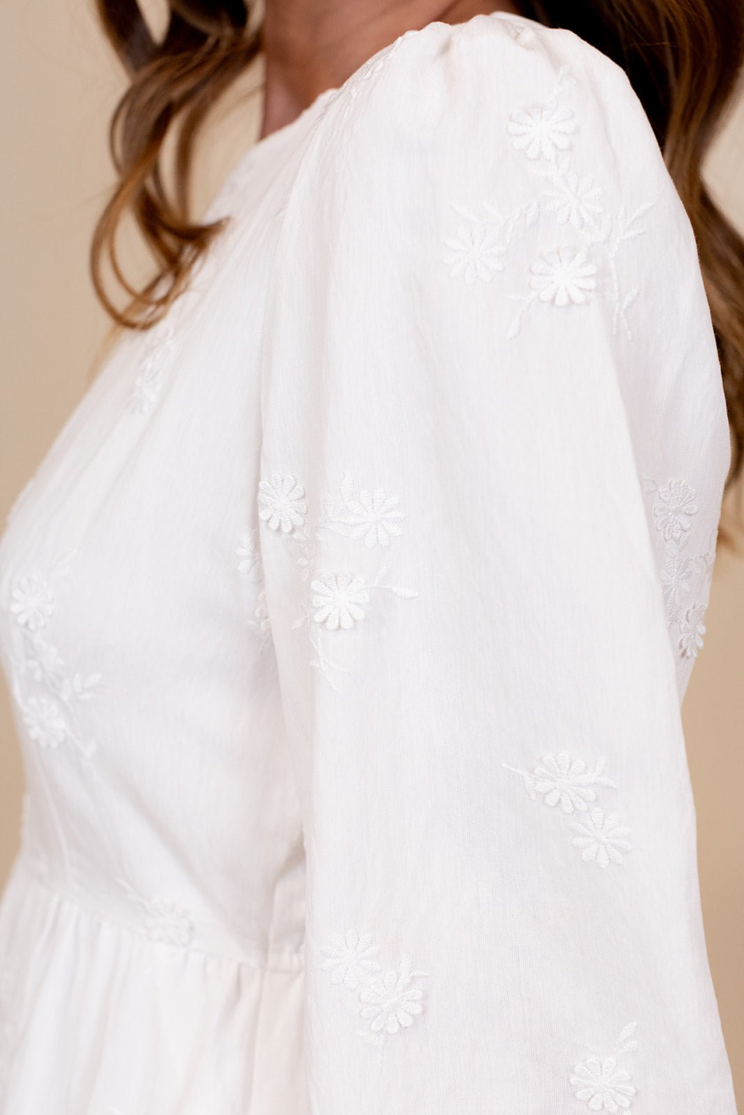 Emery Temple Dress — white LDS temple dress, view 5