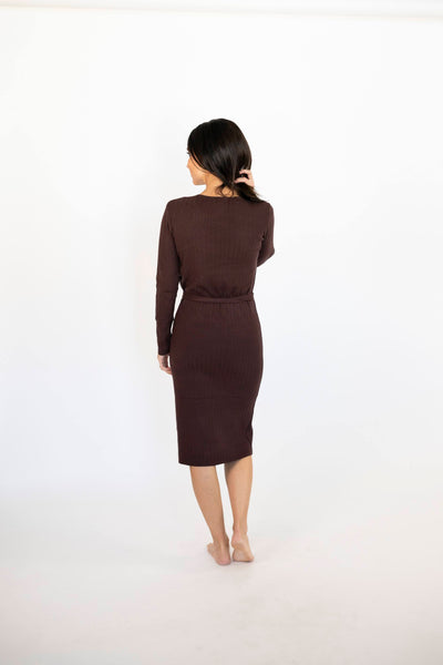 Noreen Sweater Dress in Cacao