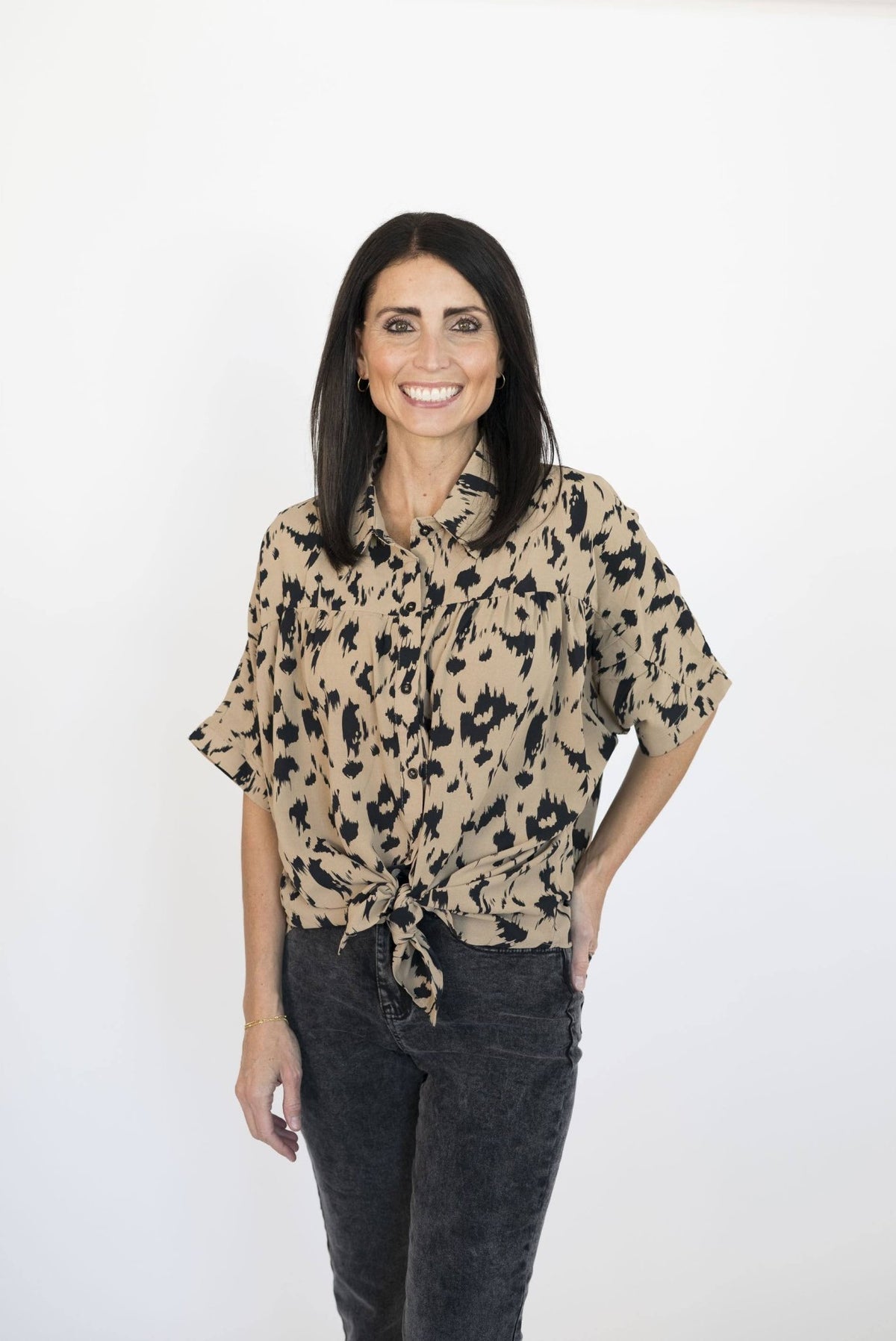 Lark Abstract Blouse — Brooklyn Blush women's boutique, Draper Utah