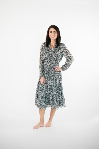 Jayra Snake Print Dress