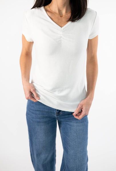 Emelia Cinched Top in White