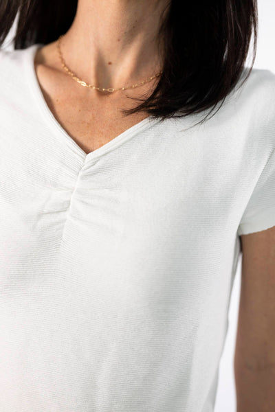 Emelia Cinched Top in White