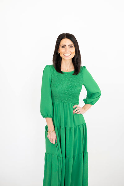 Shantel Dress in Gucci Green