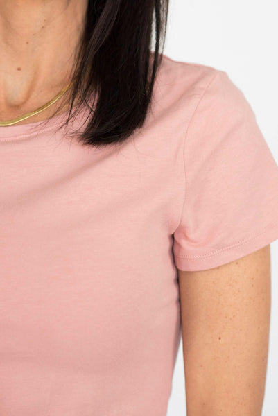 Terra Round Neck Tee in Pink