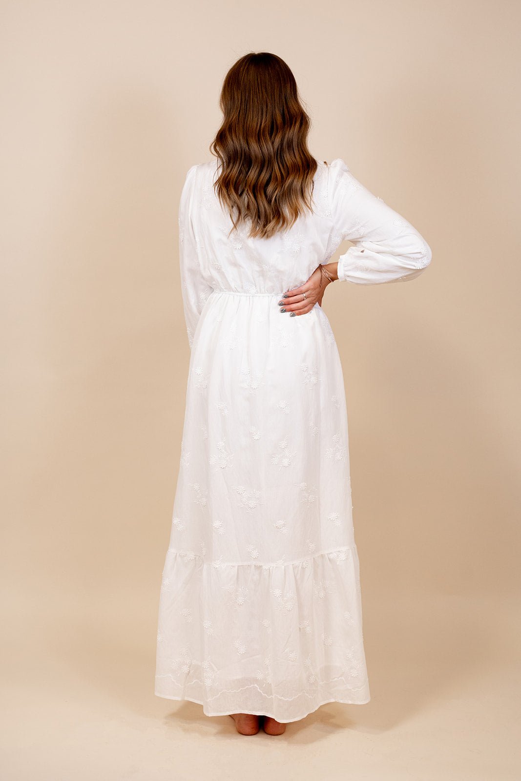 Emery Temple Dress — white LDS temple dress, view 6