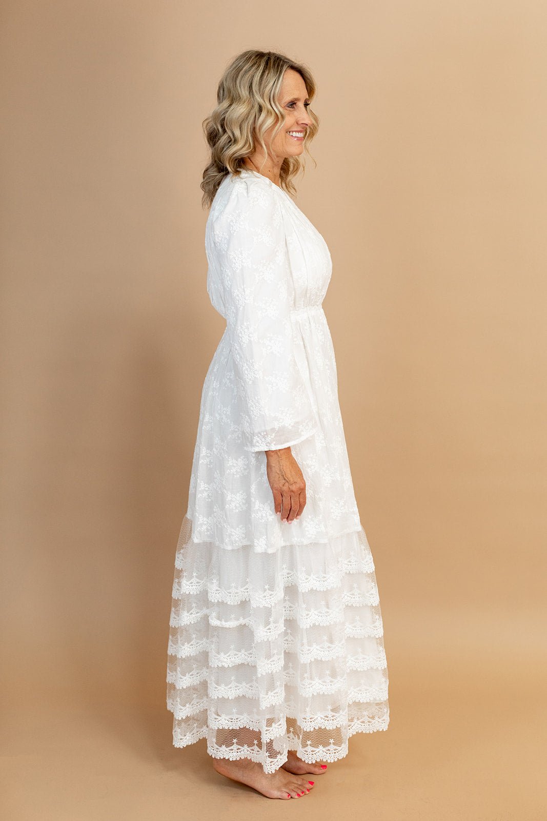 Rosealee Temple Dress — white LDS temple dress, view 2