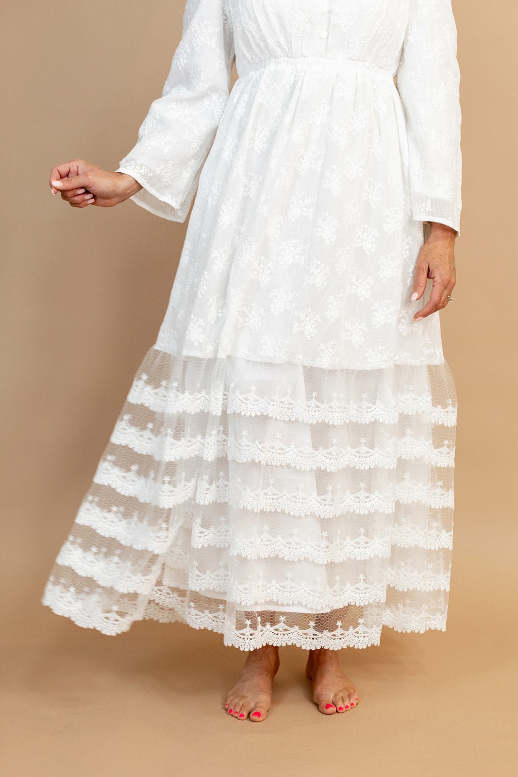 Rosealee Temple Dress — white LDS temple dress, view 6