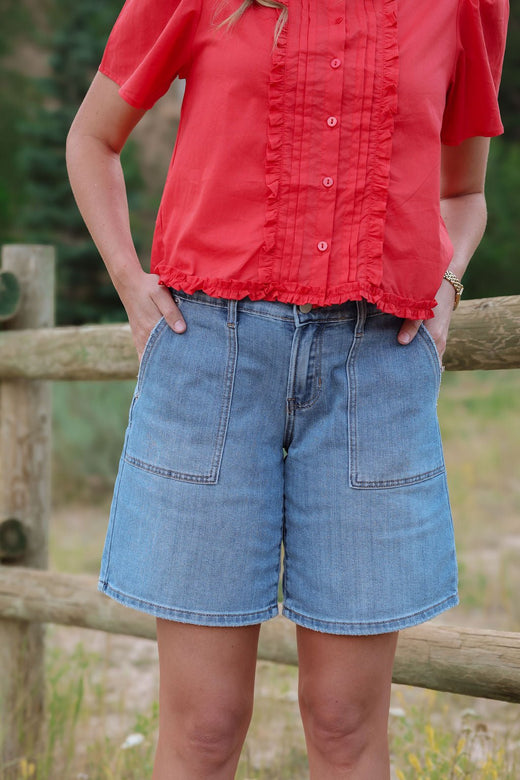 Blake Low Rise Jort — Brooklyn Blush women's boutique, Draper Utah