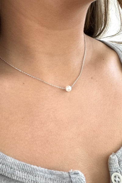 Silver Pearl Necklace
