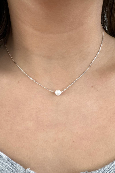 Silver Pearl Necklace