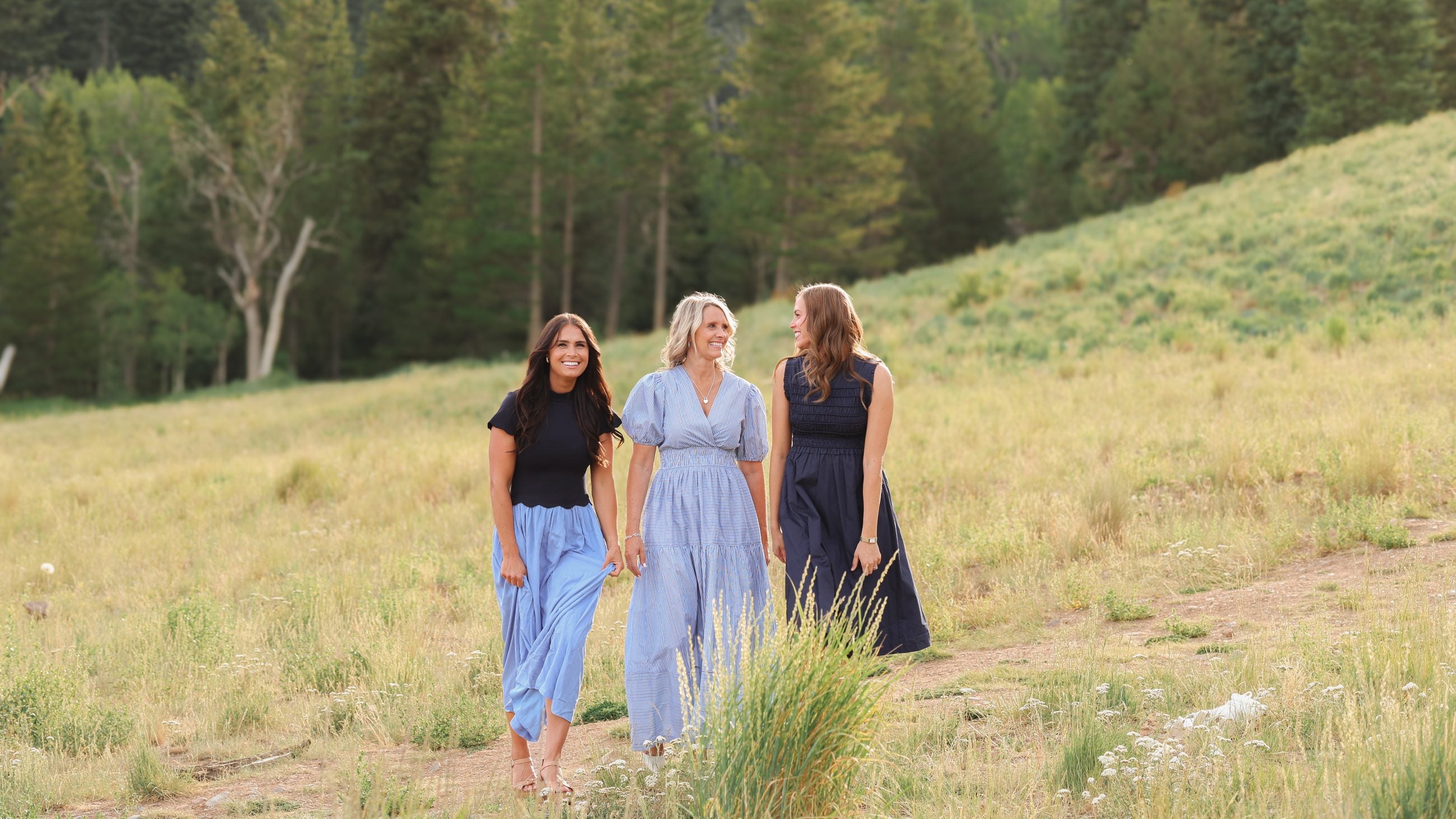 The Brooklyn Blush family at their women's boutique in Draper, Utah — new summer styles