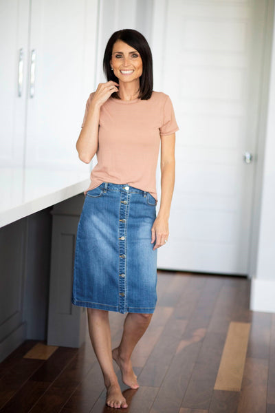 Eisley Ribbed Top in Ginger