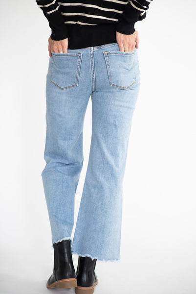 Rhea High Rise Cropped Jeans in Light Denim