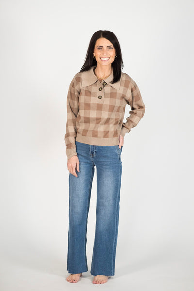 Tylan Plaid Sweater