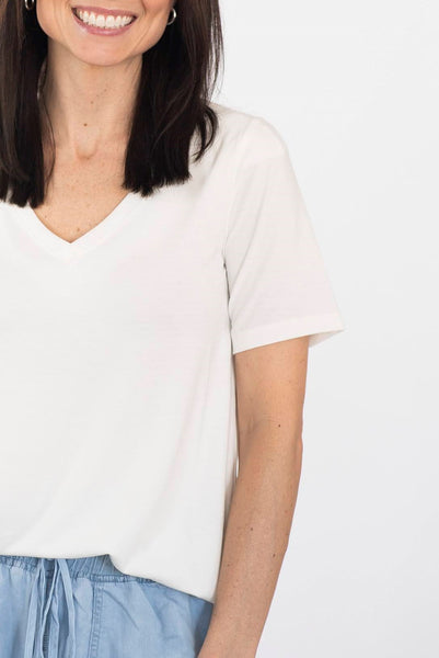 Becca V Neck in Ivory