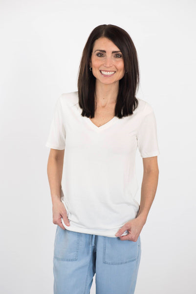 Becca V Neck in Ivory