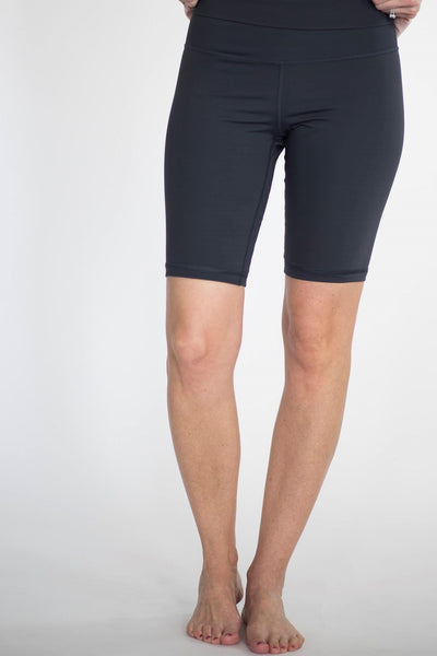 High Rise Biker Shorts in Charcoal
