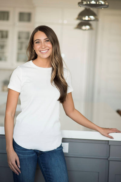 Eisley Ribbed Top in White