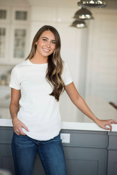 Eisley Ribbed Top in White