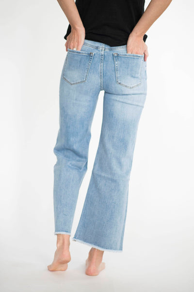 Rhea High Rise Cropped Jeans in Light Denim