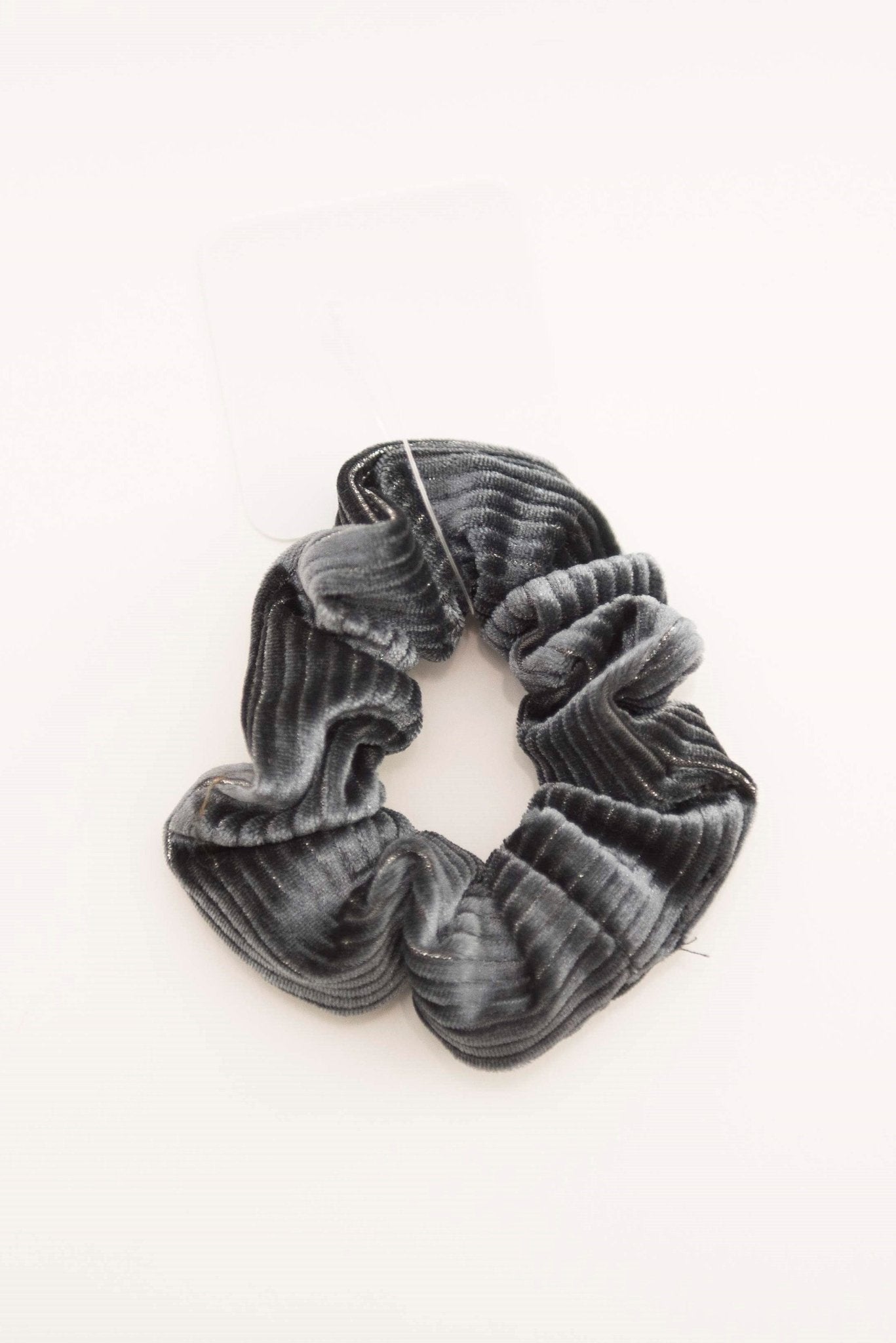 Grey Velvet Scrunchie — Brooklyn Blush, Draper Utah