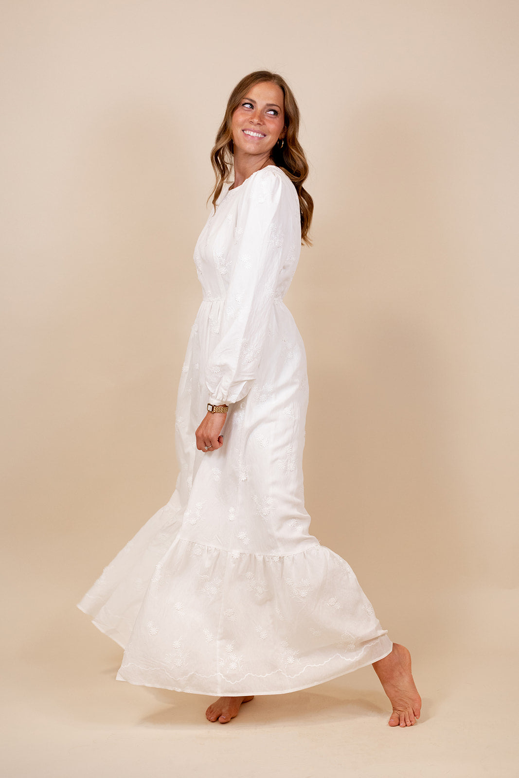 White LDS temple dresses at Brooklyn Blush, a family-run boutique in Draper, Utah