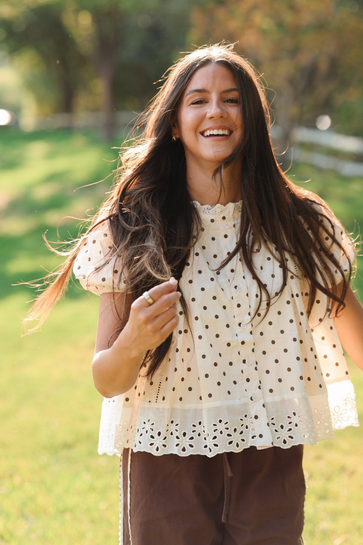 Tessa Polka Dot Top