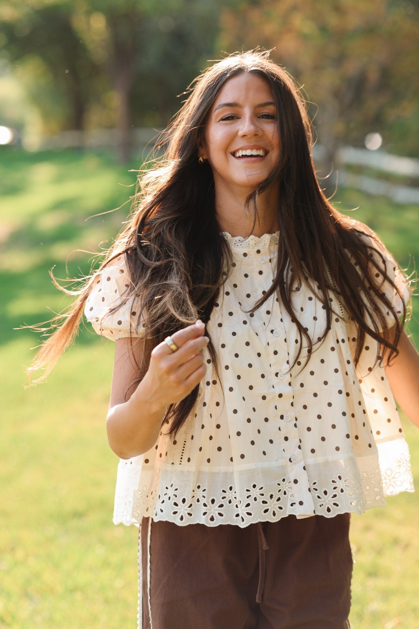 Tessa Polka Dot Top