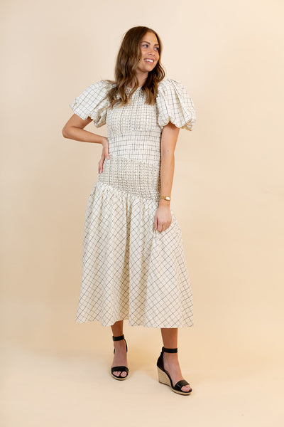 Elodie Asymmetrical Smocked Dress