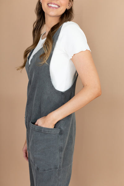 Amara Jumpsuit in Ash Black