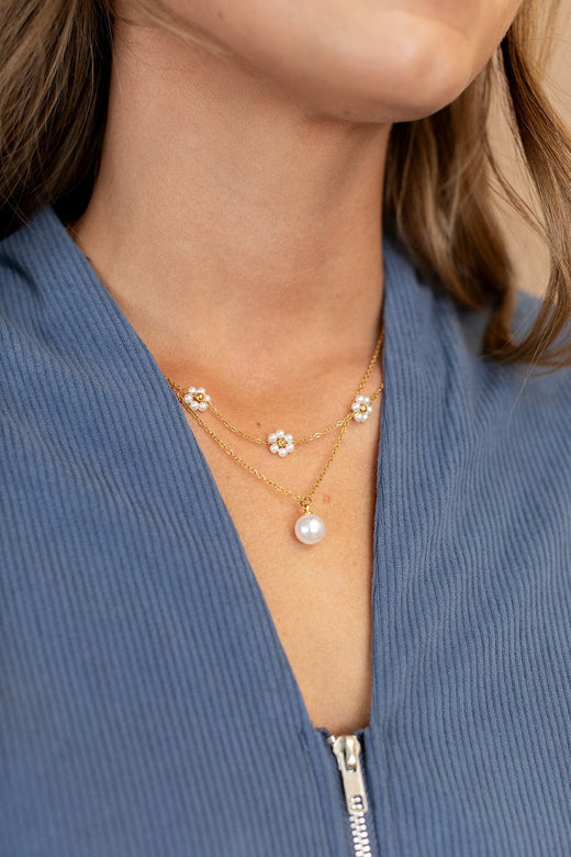 Flower Necklace Set — Brooklyn Blush, Draper Utah