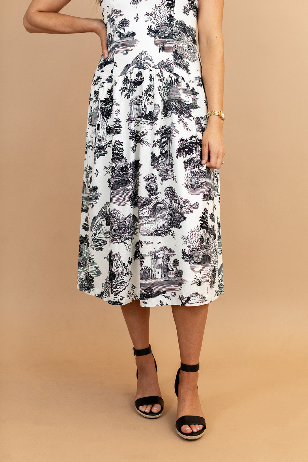 Sofia Toile Midi Dress