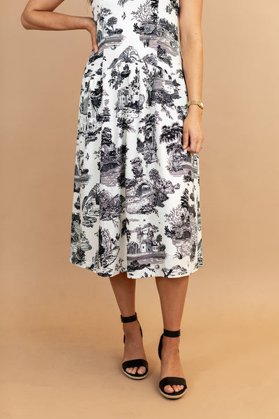 Sofia Toile Midi Dress