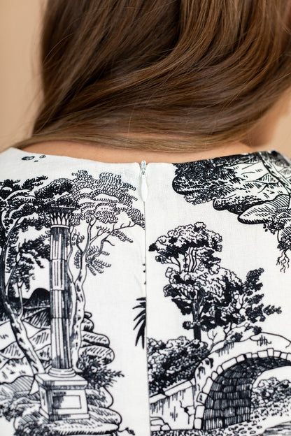 Sofia Toile Midi Dress