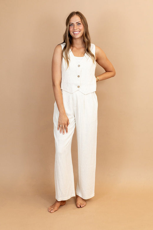 Perri Linen Vest — Brooklyn Blush women's boutique, Draper Utah