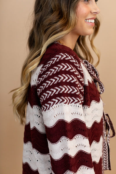 Chezney Bow Cardigan Sweater